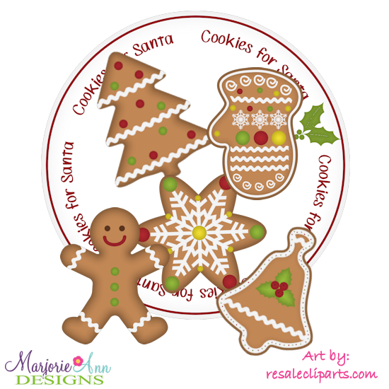 Cookies For Santa Exclusive SVG Cutting Files + Clipart - Click Image to Close